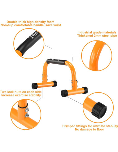 Barra de Flexiones Yokele 24 cm Antideslizante para Calistenia