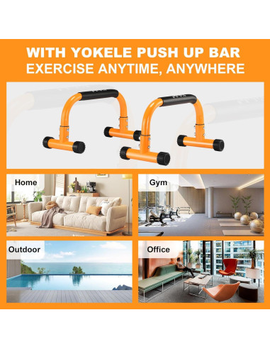 Barra de Flexiones Yokele 24 cm Antideslizante para Calistenia