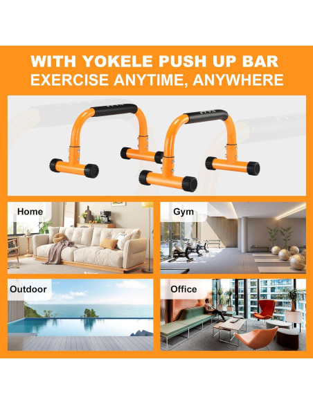 Barra de Flexiones Yokele 24 cm Antideslizante para Calistenia