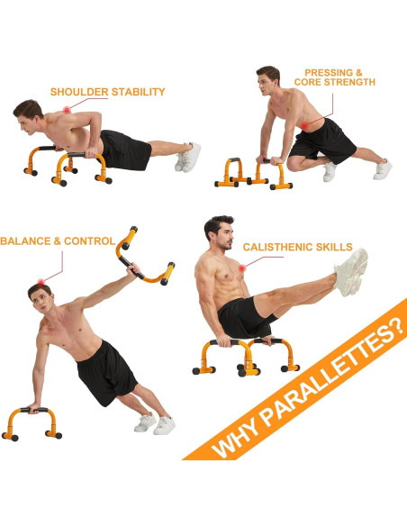 Barra de Flexiones Yokele 24 cm Antideslizante para Calistenia