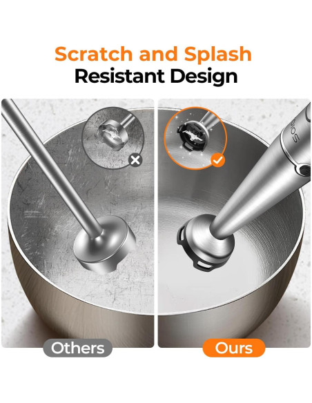 Batidora de Inmersión KOIOS 5 en 1 1100W Acero Inoxidable