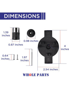 Kit Reemplazo Acoplador Licuadora Inmersión Whole Parts CAC104 2
