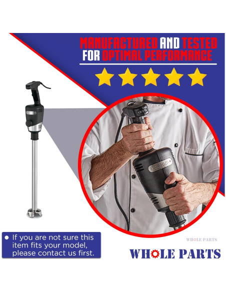 Kit Reemplazo Acoplador Licuadora Inmersión Whole Parts CAC104