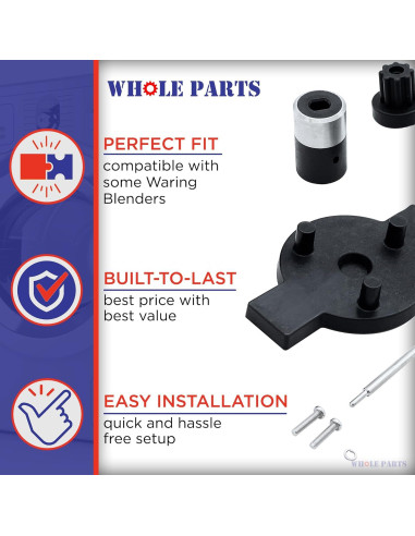 Kit Reemplazo Acoplador Licuadora Inmersión Whole Parts CAC104