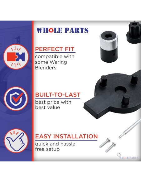 Kit Reemplazo Acoplador Licuadora Inmersión Whole Parts CAC104