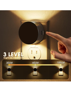 Luces Nocturnas Enchufables Briignite 2 Pzs 3000K Regulables 2