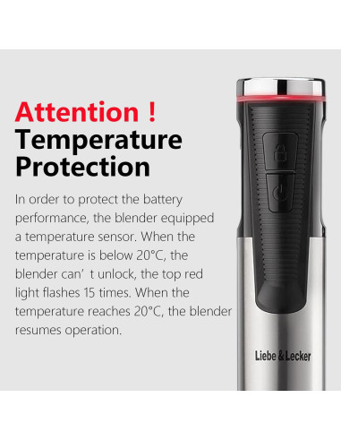 Mezclador de Mano Liebe&Lecker Sin Cable 8 Velocidades