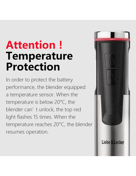 Mezclador de Mano Liebe&Lecker Sin Cable 8 Velocidades