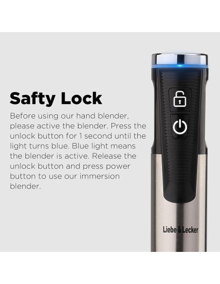 Mezclador de Mano Liebe&Lecker Sin Cable 8 Velocidades