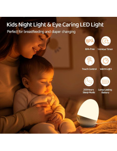 Luz Nocturna Táctil ZUZUKID Recargable para Bebés 3 Colores 2