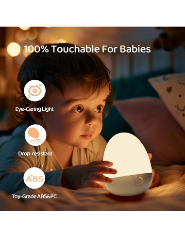 Luz Nocturna Táctil ZUZUKID Recargable para Bebés 3 Colores