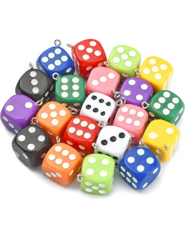 Encantos de Dados Plásticos UR URLIFEHALL 20 Pcs 26mm