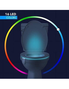 Luz Nocturna LED para Inodoro Chunace - 2 Piezas, 16 Colores 2