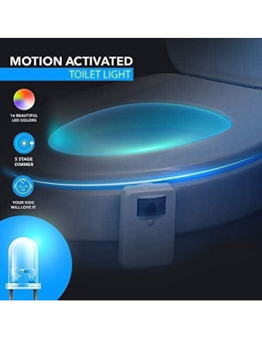 Luz Nocturna LED para Inodoro Chunace - 2 Piezas, 16 Colores