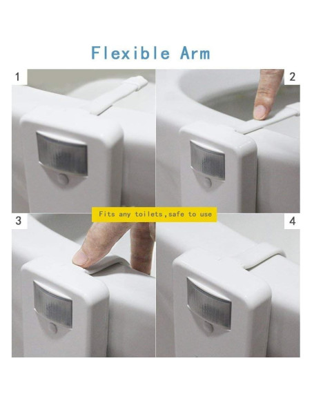 Luz Nocturna LED para Inodoro Chunace - 2 Piezas, 16 Colores