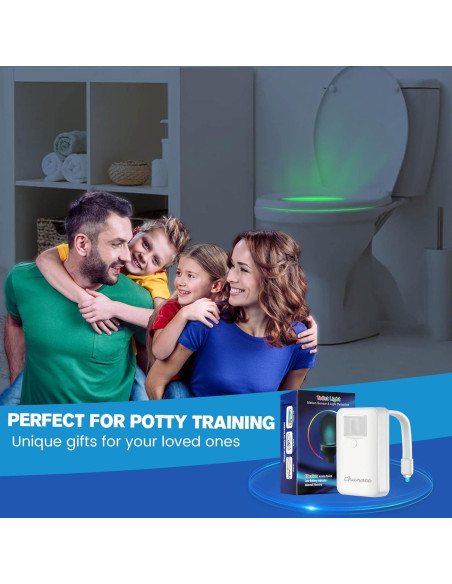 Luz Nocturna LED para Inodoro Chunace - 2 Piezas, 16 Colores