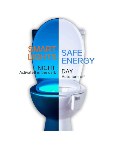 Luz Nocturna LED para Inodoro Chunace - 2 Piezas, 16 Colores