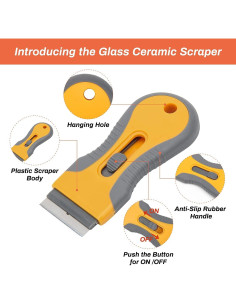 Raspador de Cuchillas SRTXJUZD con 20 Repuestos de Acero Inox 2