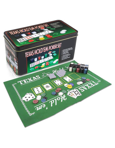 Juego de Poker Texas Hold'em Gamie - Set Completo para 10 Jugadores