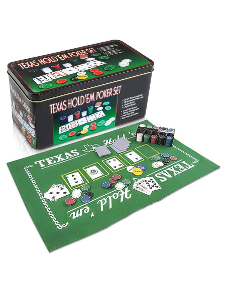 Juego de Poker Texas Hold'em Gamie - Set Completo para 10 Jugadores