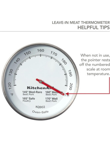Termómetro de Carne KitchenAid KQ902 Acero Inoxidable 7,62 cm