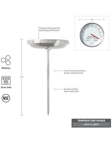 Termómetro de Carne KitchenAid KQ902 Acero Inoxidable 7,62 cm