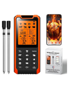 Termómetro de Carne Bluetooth PRAVETTE BQ08 con 2 Probetas