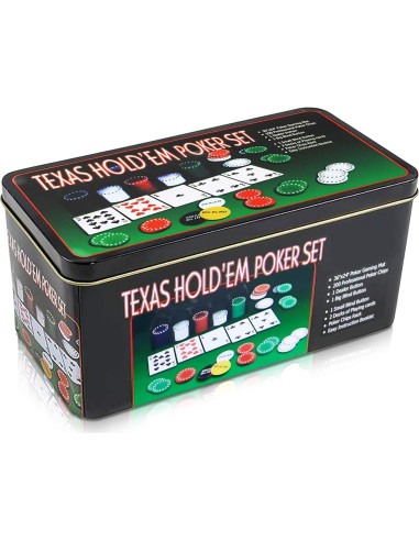 Juego de Poker Texas Hold'em Gamie - Set Completo para 10 Jugadores