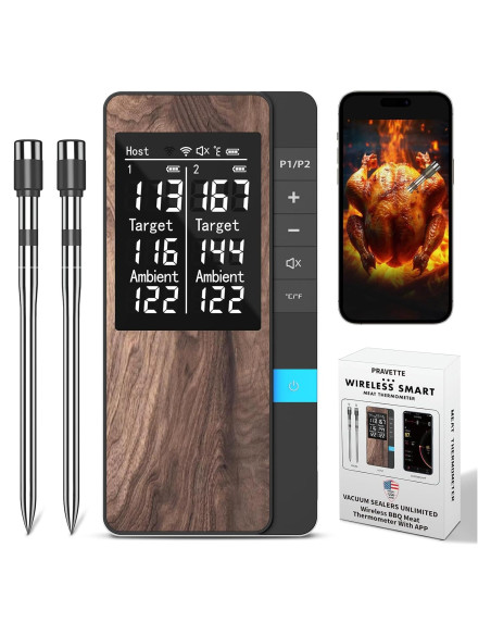 Termómetro de Carne Inalámbrico VACUUM SEALERS 2 Probetas