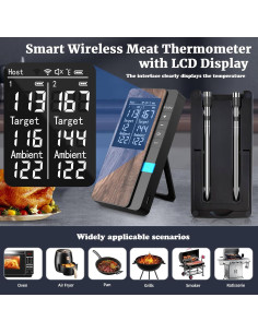 Termómetro de Carne Inalámbrico VACUUM SEALERS 2 Probetas 2