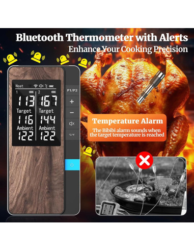 Termómetro de Carne Inalámbrico VACUUM SEALERS 2 Probetas