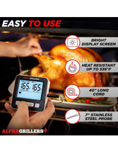 Termómetro Digital para Carne Alpha Grillers 25,4 cm 2