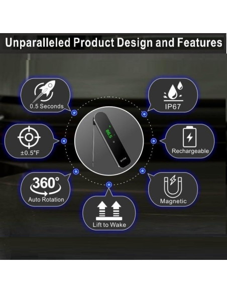 Termómetro de Carne Digital iProbe IP-08 Pantalla Color