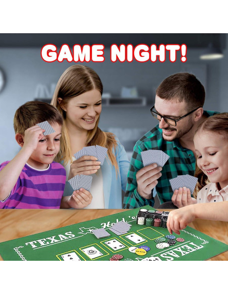 Juego de Poker Texas Hold'em Gamie - Set Completo para 10 Jugadores