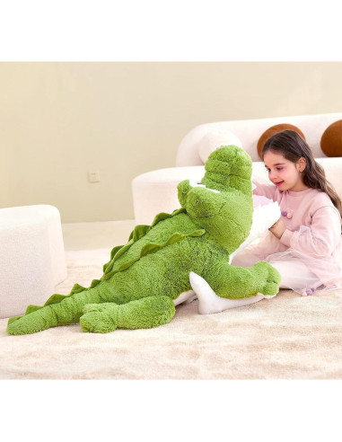 Cocodrilo de Peluche Gigante IKASA 76 cm Suave y Kawaii
