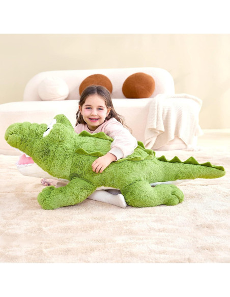 Cocodrilo de Peluche Gigante IKASA 76 cm Suave y Kawaii