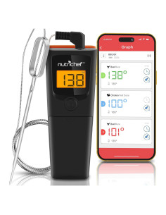 Termómetro Digital Inalámbrico NutriChef BBQ 150m con App