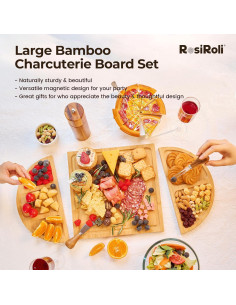 Tabla de Charcutería RosiRoli de Bambú Magnética 58,42 cm 2