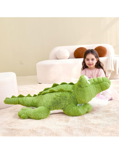 Cocodrilo de Peluche Gigante IKASA 76 cm Suave y Kawaii