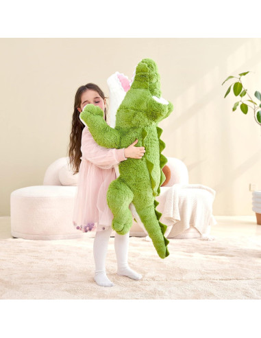 Cocodrilo de Peluche Gigante IKASA 76 cm Suave y Kawaii
