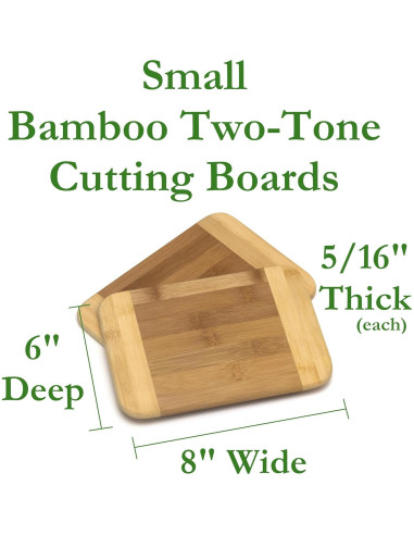 Juego de 2 Tableros de Corte Lipper Internacional Bambú 20x15 cm