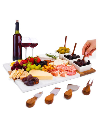 Juego de Tabla de Charcutería Joyful Brand 11 Piezas Acacia