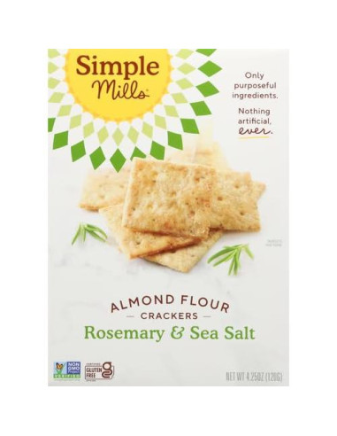 Galletas de Almendra Simple Mills Romero y Sal Marina 120g