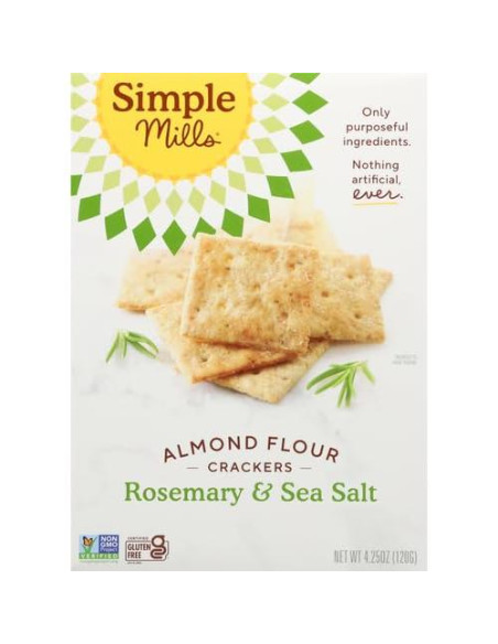 Galletas de Almendra Simple Mills Romero y Sal Marina 120g