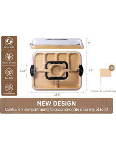 Tabla de Charcutería THETCHRY con Tapa Transparente 41.9x30 cm 2