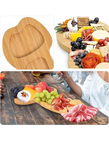 Tabla de Charcutería Grande MAYISO de Bambú 40 cm