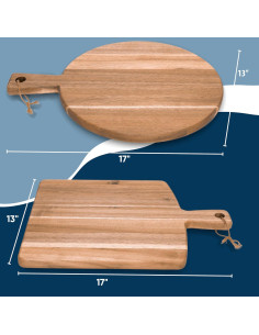 Juego de Tablas de Cortar KOLWOVEN Madera Acacia 2 Piezas 2