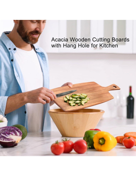Tabla de Cortar de Madera de Acacia Ayiaren 38,1x17,8 cm Tabla de Cortar de Madera de Acacia Ayiaren 38,1x17,8 cm