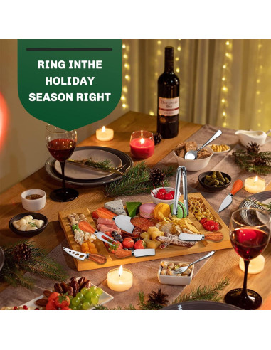 Juego de Cuchillos de Queso BBKON 22 Piezas Acero Inoxidable