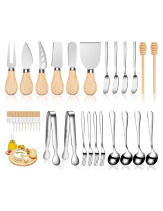 Set de Cuchillos para Queso LifeMusican 23 Piezas Madera